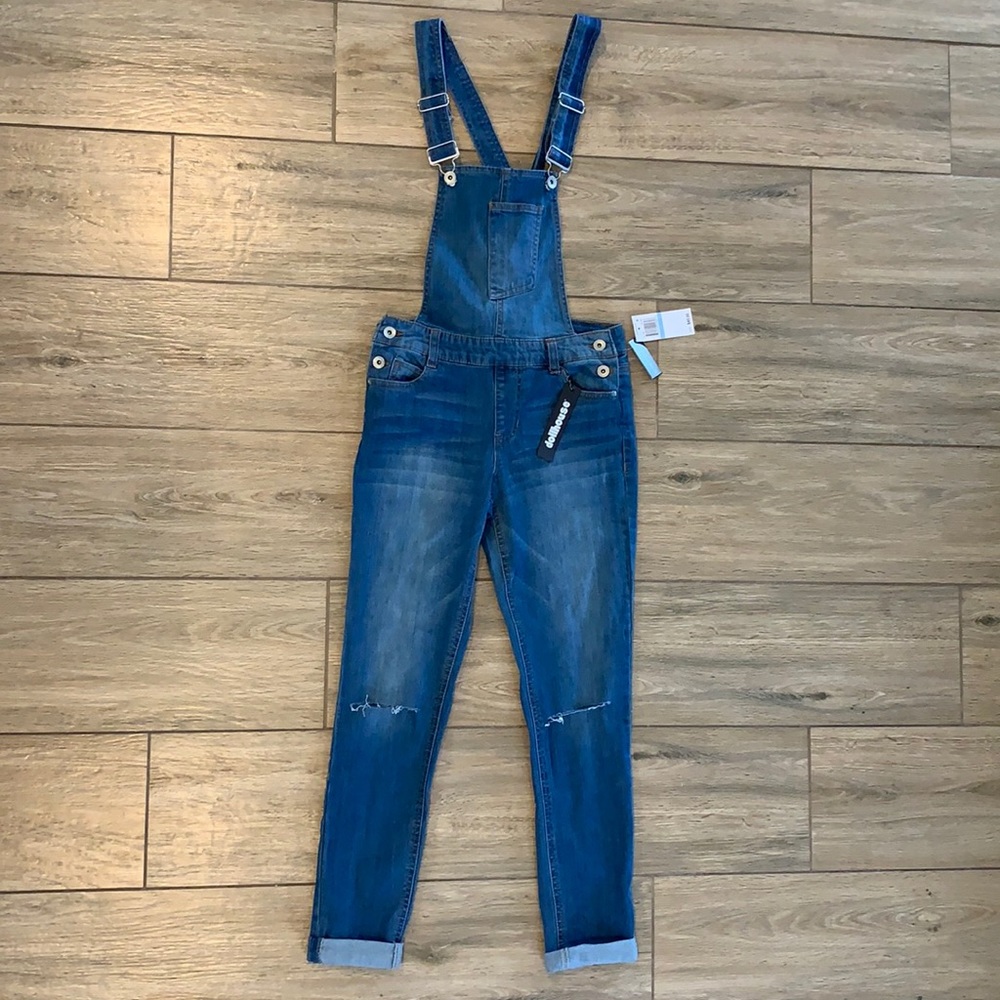 Dollhouse Juniors' Skinny Denim Overalls
